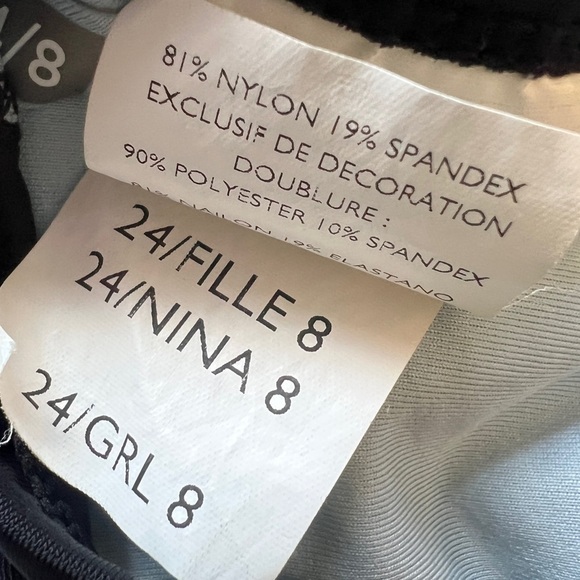 Girls Nike Black Athletic One Piece Swimsuit Size 8 - Picture 4 of 6